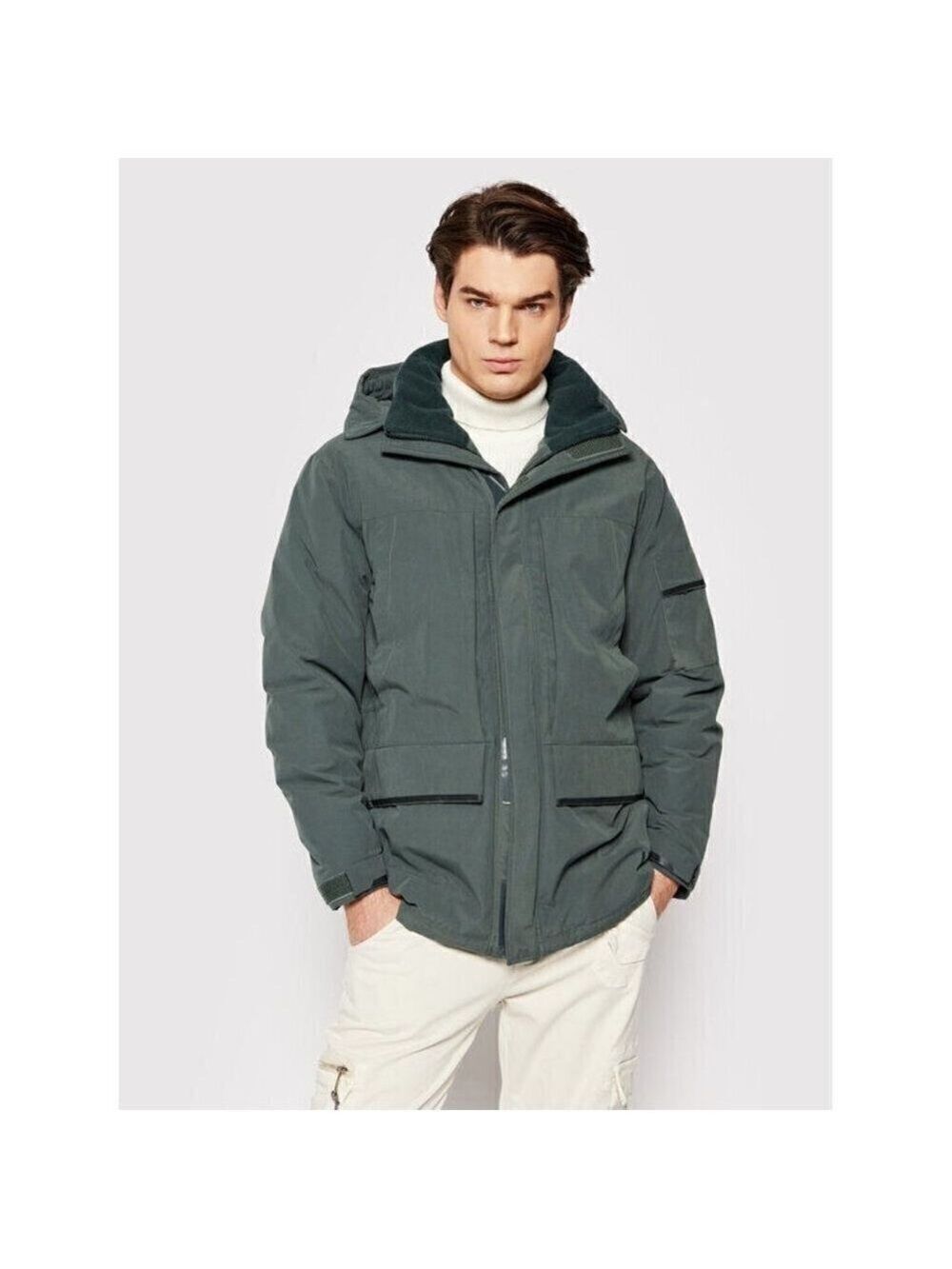 SELECTED Homme BNWOT Mens Green "Franz" Parka XXL New Removable Hood